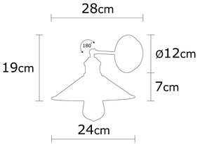 Aplică de perete neagră Berceste – Opviq lights