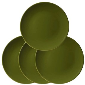 Set 4 Farfurii pentru Desert cu Stil Verde Lucios!