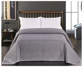 Cuvertură cu 2 fețe din microfibră DecoKing Alhambra, 220 x 240 cm, alb - gri