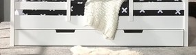 Sertar Pat Housebed 90x190 cm, pentru Copii, Alb – Vipack