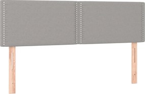 vidaXL Tăblii de pat, gri deschis, 144x5x78/88 cm, textil