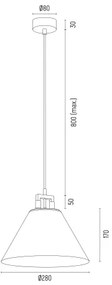 Pendul design modern ORTE negru