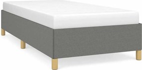 vidaXL Cadru de pat fără saltea, gri închis, 90x200 cm, textil