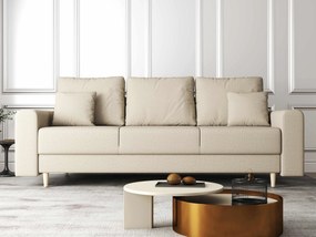 Canapea extensibilă dumonde cu ladă de depozitare si sezut confortabil din spuma high-density, Kronos Enjoy Camel 210x100 cm