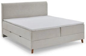 Pat boxspring bej cu spațiu de depozitare 180x200 cm Memphis - Meise Möbel