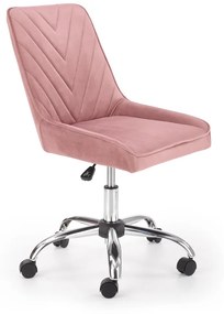 Scaun de birou Rico velvet roz H91 cm