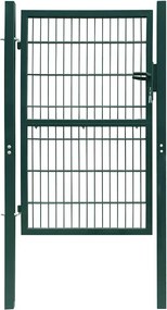vidaXL Poartă de gard din oțel, 100x200 cm, verde