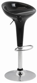 RESIGILAT - Scaun bar, înălțime reglabilă, rotativ, suport picioare, plastic ABS 101 negru