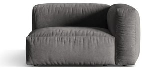 Modul pentru canapea modulară gri cu tapițerie din catifea (cu colț pe partea dreaptă) Martina – Micadoni