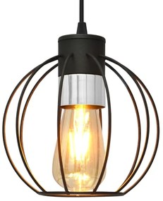 Lustră pe cablu STARLIGHT 1xE27/15W/230V neagră/argintie