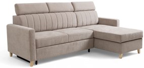 Colțar cu funcție de dormit Vario universal - bej șenil Wind 11