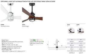Ventilator de tavan cu telecomanda design modern JUST FAN negru