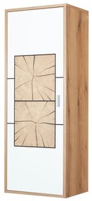 Etajera Dreapta Urbano White Cu 1 Usa Alb Si Natur, 46 Cm