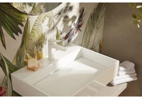 KFA Armatura 4522-815-44 - Baterie pentru lavoar MALAGA 15,9 cm, albă, cu ventil de scurgere click-clack