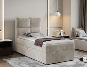 Pat lemn masiv BoxSpring Rivia 90x200 Material Paros 02 Mobarta