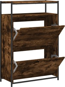 vidaXL Pantofar, stejar fumuriu, 75x34x112 cm, lemn compozit