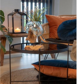 Picătură de apă San Marino decor de masă, lemn de tec/vidră, 25 cm