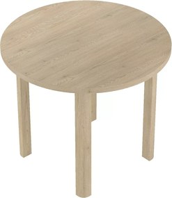 Masă de sufragerie rotunda ADAM 80x80 cm, decor stejar Cremona Torro