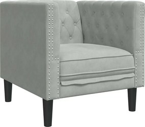 vidaXL Canapea Gri deschis 74,5 x 71 x 70,5 cm Catifea