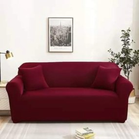 Husa elastica moderna pentru canapea 3 locuri + 1 față de perna CADOU, marime: L, grena, HES3-12-1
