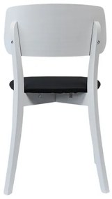 Scaun de sufragerie EZRA alb/negru