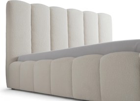 Pat tapițat cu ladă de depozitare Aura 180x200 - bouclé bej Quelle 03