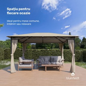 Blumfeldt Foișor Mondo 3x4 cu cadru metalic și 4 pereți laterali