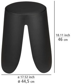 Scaun negru din plastic Comiso – Wenko