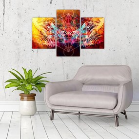 Tablou - Merkaba cu aripi, abstracție (90x60 cm)