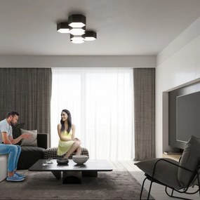 Plafonieră SUNDE 2xE27/60W/230V 11,5 cm neagră Sollux SL.1059