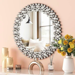 OGG207 - Oglinda ornamentala 45 / 60 / 86 cm, pentru perete, dormitor, living - Arginitie