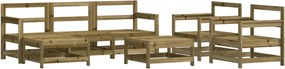 vidaXL Set mobilier de grădină, 7 piese, lemn de pin tratat
