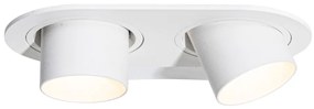 Set de 6 spoturi încastrate albe GU10 35mm înclinabile cu 2 lumini - Installa