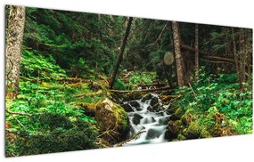 Tablou cu pârău în pădure (120x50 cm), în 40 de alte dimensiuni noi