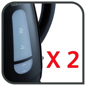 Cană electrică / fierbător din plastic negru 1,5 l KO299830 – Tefal