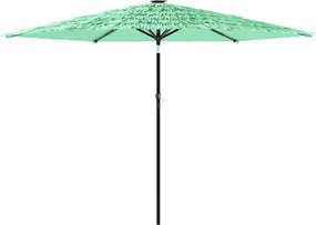 vidaXL Umbrelă soare de grădină cu stâlp din oțel verde 288x288x225 cm