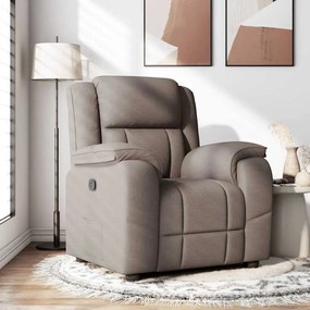 vidaXL Fotoliu rabatabil, gri taupe, material textil