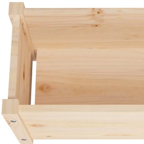 Strat inaltat de gradina, 2 buc., 150x31x31 cm, lemn masiv pin 2, Maro