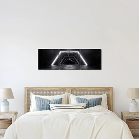 Tablou - Tunel futurist (cu ceas) (90x30 cm)