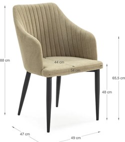 Set de scaune de sufragerie verde deschis 2 buc. tapițat Nadi – Marckeric