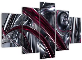Tabloul cu abstracție gri (150x105 cm)