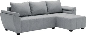 Coltar extensibil de colt LIVARO, gri deschis, reversibil, 251x140 cm