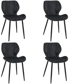 Set 4 buc. scaune sufragerie Xenofobos (negru). 1117272