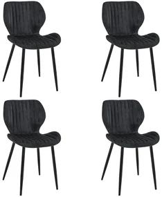 Set 4 buc. scaune sufragerie Xenofobos (negru). 1117272