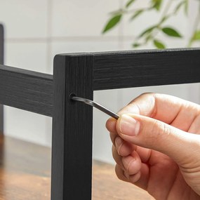 Polita de masa NORVIKA 41x53 cm, neagra / stejar artisan