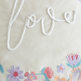 Pernă decorativă din amestec de in 45x45 cm Love – Catherine Lansfield