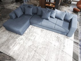 Colțar extensibil dumonde cu ladă de depozitare si sezut confortabil din spuma high-density, Gloria Enjoy Antracit 320x183 cm