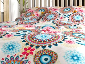 Lenjerie de pat din microfibra GEOMANDALA colorata Dimensiune lenjerie de pat: 70 x 90 cm | 140 x 200 cm