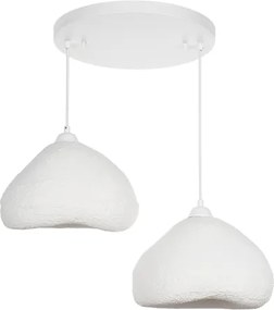 Brilagi - Lustră suspendată pe cablu WABI SABI, 2xE27/40W/230V, Ø 45 cm, albă