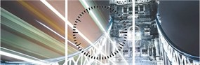 Tablou cu Tower Bridge (cu ceas) (90x30 cm)